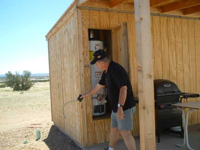 Hot water tank; septic